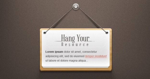 001 hang hanging note sign wood paper psd e1359529886284 40+ Free Web Elements