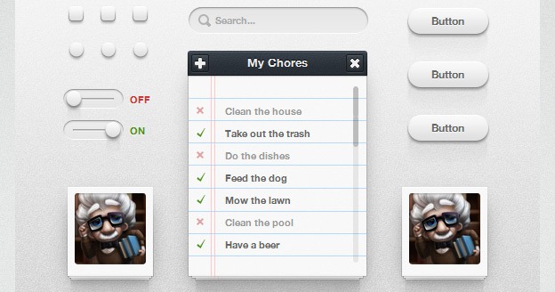 Icon Deposit CSS3 UI Kit PSD+CSS 40+ Free Web Elements