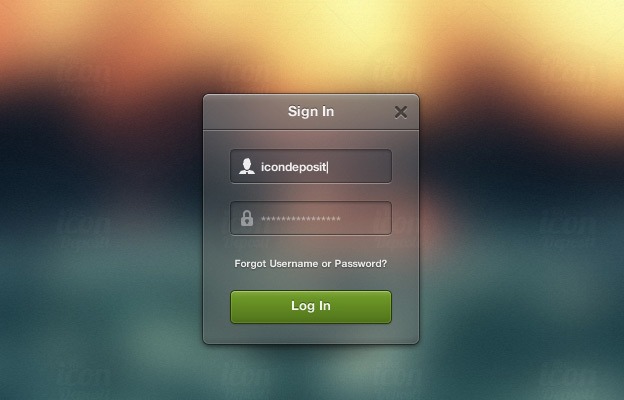 Sign In Widget 40+ Free Web Elements
