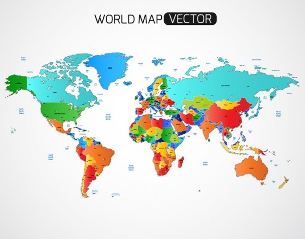 clip art vector world map - photo #40