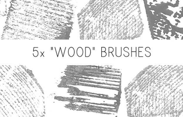 Photoshop Brush Set 10 - 25 Wood Photoshop Brushes