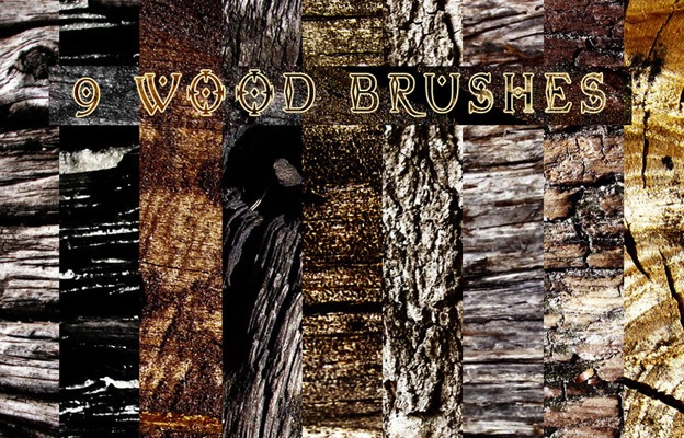 25 Wood Photoshop Brushes Photoshop Brush Set 14 - 25 Wood Photoshop Brushes