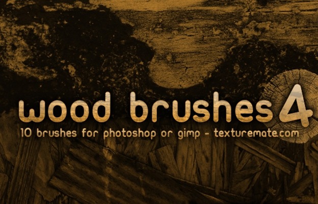 Photoshop Brush Set 17 - 25 Wood Photoshop Brushes