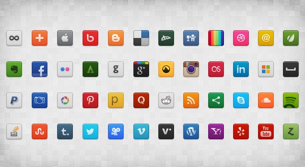 Social Media Icons 12 - 30+ Free Social Media Icon Sets