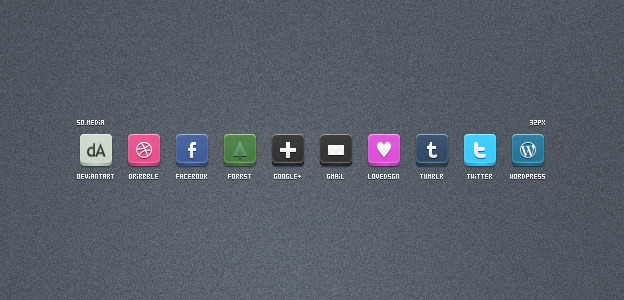 Social Media Icons 2 - 30+ Free Social Media Icon Sets