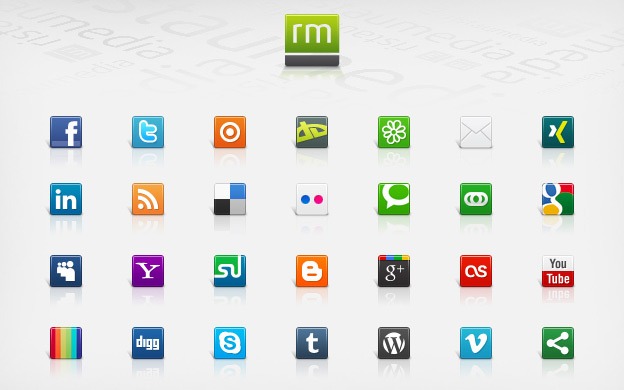 Social Media Icons 21 - 30+ Free Social Media Icon Sets