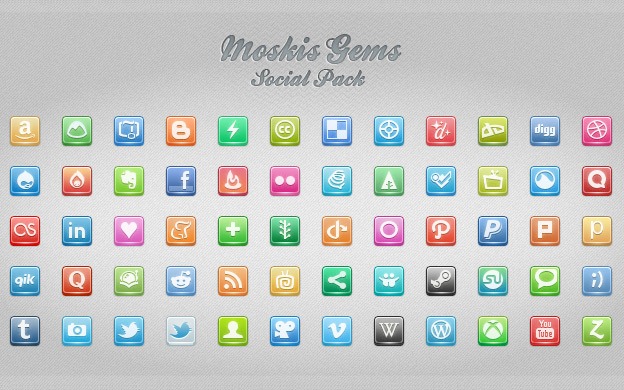 Social Media Icons 23 - 30+ Free Social Media Icon Sets