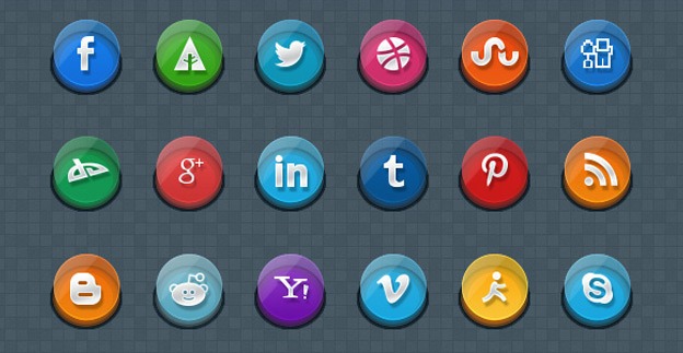 Social Media Icons 5 - 30+ Free Social Media Icon Sets