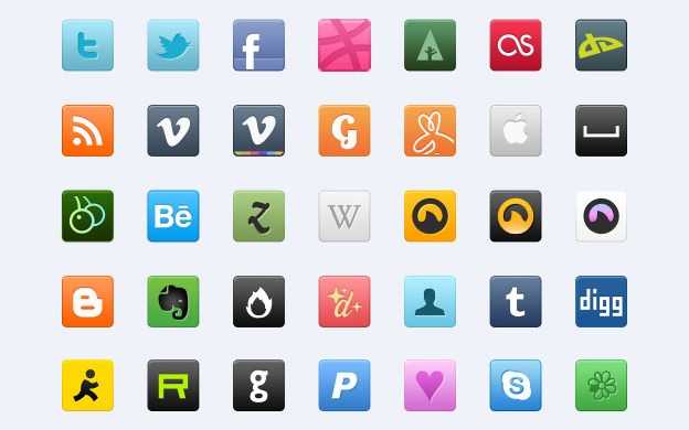 Social Media Icons 9 - 30+ Free Social Media Icon Sets