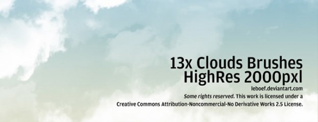 13 cloud brush preview e1361166796323 - 30+ Free Photoshop Cloud Brushes