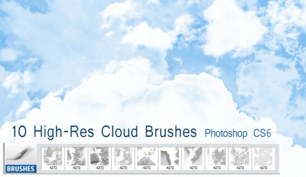 10 free high res cloud brushes by designerfied d5kug3i e1362657750698 - 30+ Free Photoshop Cloud Brushes