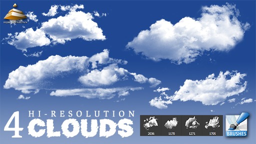 4 hi res clouds brushes by hjr designs d5ri3gt - 30+ Free Photoshop Cloud Brushes