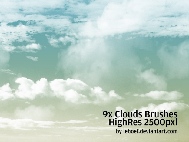 Cloud Brushes HiRes Nr 2 of 5 by leboef e1362656386631 - 30+ Free Photoshop Cloud Brushes