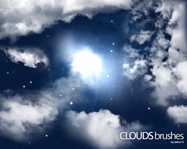 Clouds Brushes by rubina119 e1362655727172 - 30+ Free Photoshop Cloud Brushes