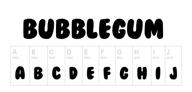bubblegum - Free bold fonts