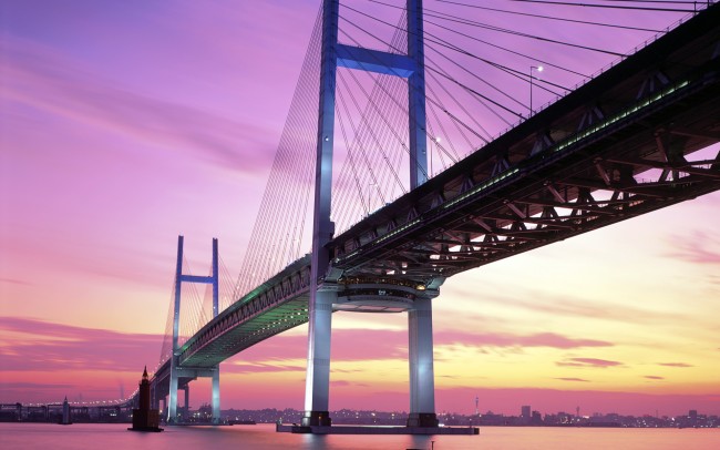 Awesome Bridge Sunset Wallpaper HD e1398270771625 - 20 Free HD Cities Wallpapers