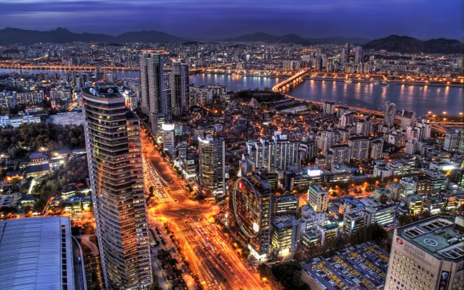 City Night Of Seoul Wallpaper Desktop Wide HD e1398270807854 - 20 Free HD Cities Wallpapers