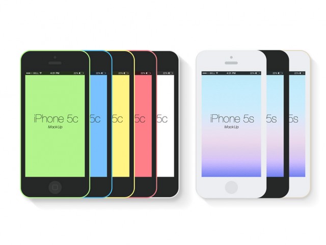 Free Flat iPhone 5c5s Mockup e1398278783235 - Free Mobile Mockups To Use In Your Next Design