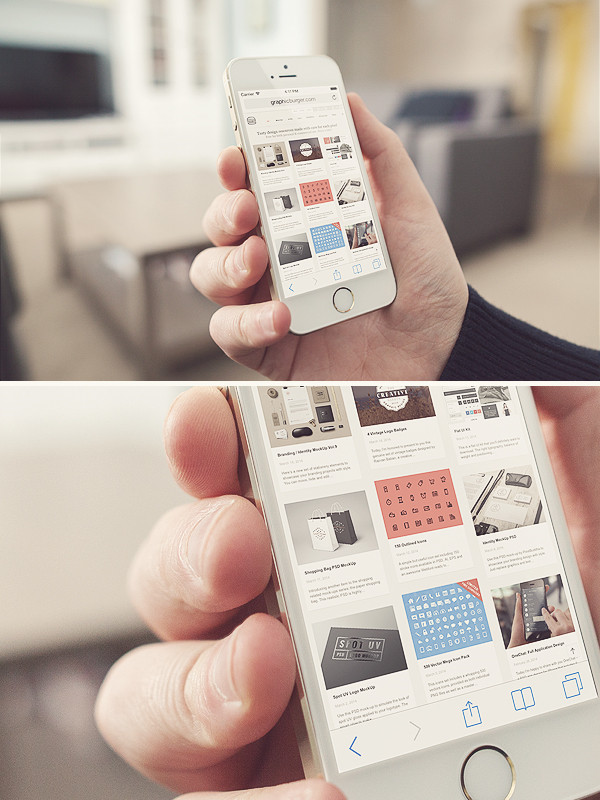 Living Room iPhone 5S MockUp 600 - Free Mobile Mockups To Use In Your Next Design