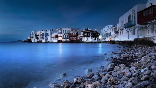 Night At Mykonos Greece Island Wallpaper HD e1398271273653 - 20 Free HD Cities Wallpapers