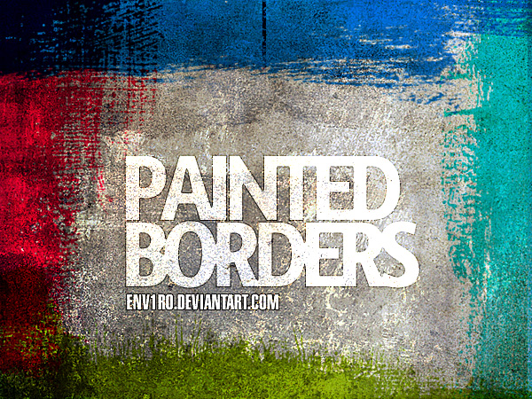 Paint Borders by env1ro - 30+ Sets of Free Photoshop Paint Brushes