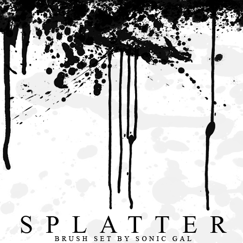 Splatter Brushes by Sonic Gal007 - 30+ Sets of Free Photoshop Paint Brushes