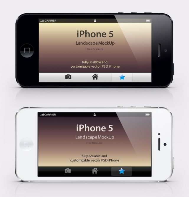 iPhone 5 Psd Landscape Mockup e1398280620742 - Free Mobile Mockups To Use In Your Next Design