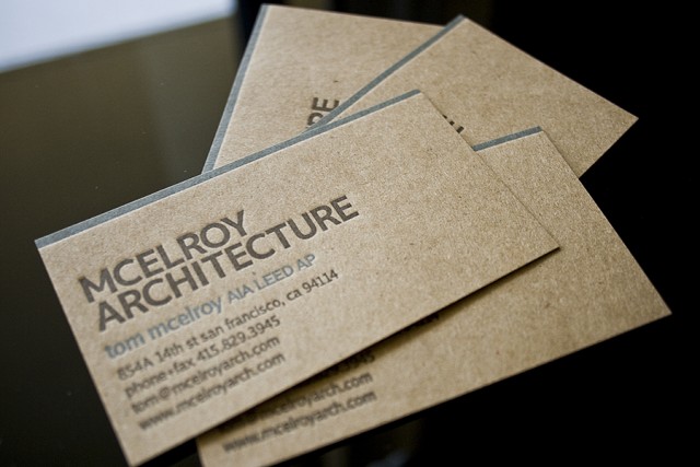 letterpress business card fresh impression mcelroy 51 e1397918549178 - 35 Architect Business Card Designs For Inspiration
