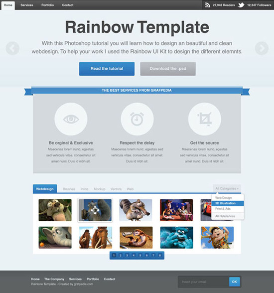 Design a nice layout with Rainbow UI Kit
