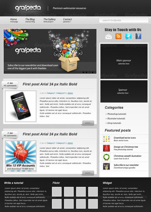 Design a light wordpress theme in photoshop Design a light wordpress theme in photoshop