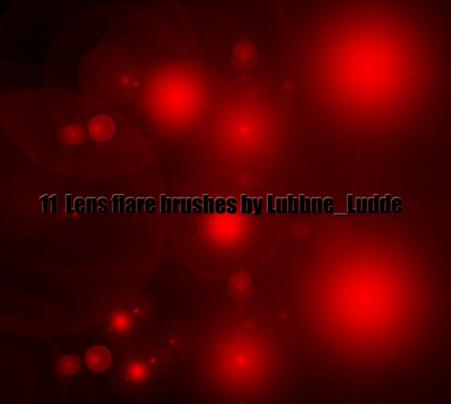 11 Lens Flare Brushes by LubbneLudde e1401302938917 - 30+ Free Flare and Light Photoshop Brushes Sets