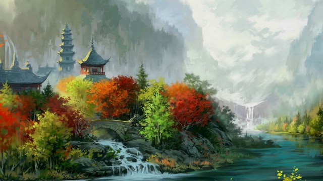 20 Beautiful Nature Painting Wallpapers - Creatives Wall