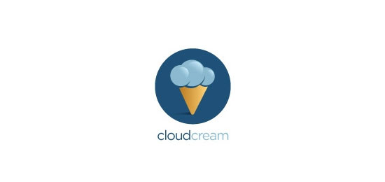 CloudCream logo inspiration - Food Logo Designs Examples For Inspiration