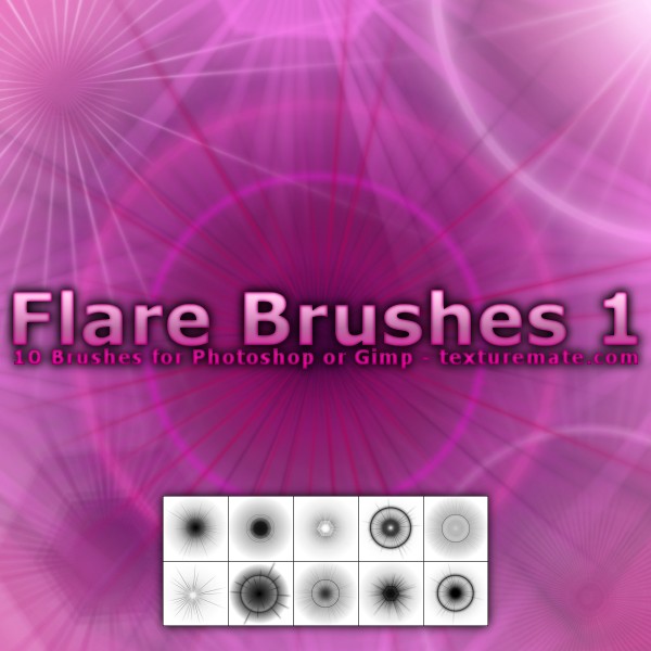 FlareBrushes01 - 30+ Free Flare and Light Photoshop Brushes Sets