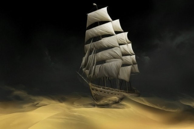 Ship Art 485x728 e1399126947469 - 20 Beautiful Nature Painting Wallpapers
