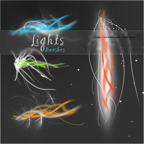 brushes lights by o0 SaM 0o - 30+ Free Flare and Light Photoshop Brushes Sets