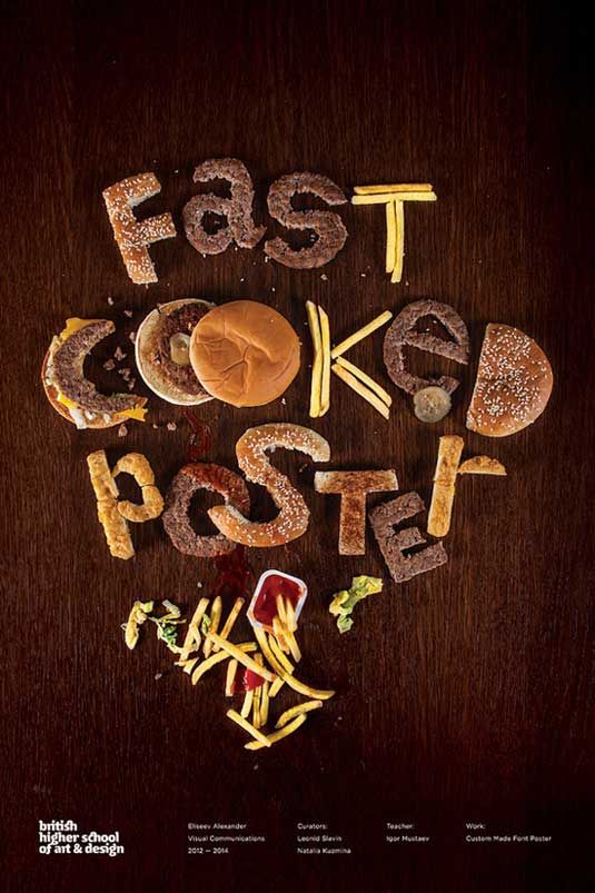 c8cd18b99f3f15e828c9f57f6c76d442 - Delicious Food Typography Designs For Inspiration