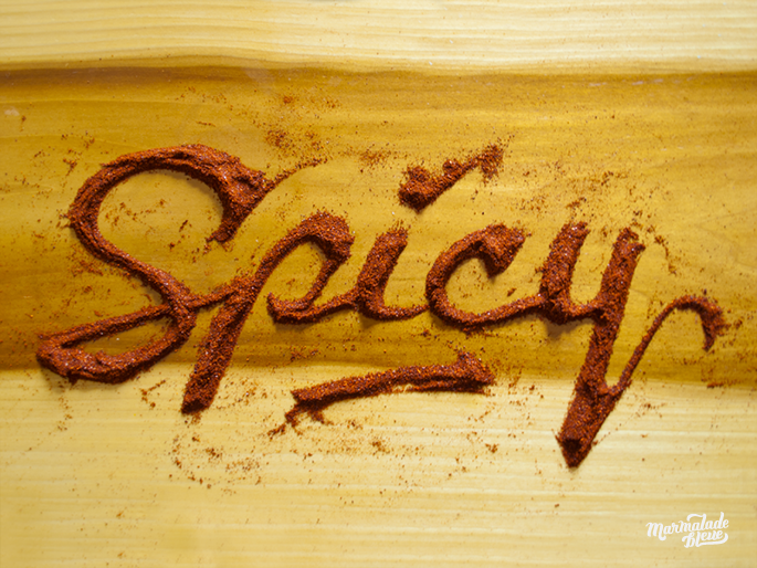 spicy full for site - Delicious Food Typography Designs For Inspiration