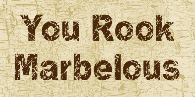 you rook marbelous font 1 big e1400338954475 - 30+ Free Unique Grunge Fonts
