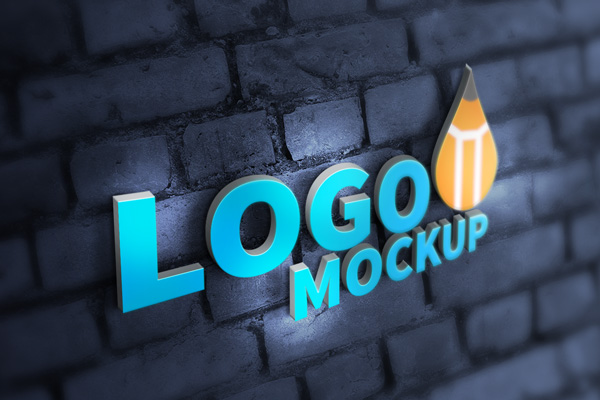 3D logo mockup psd - 40+ Free PSD Logo Mockups