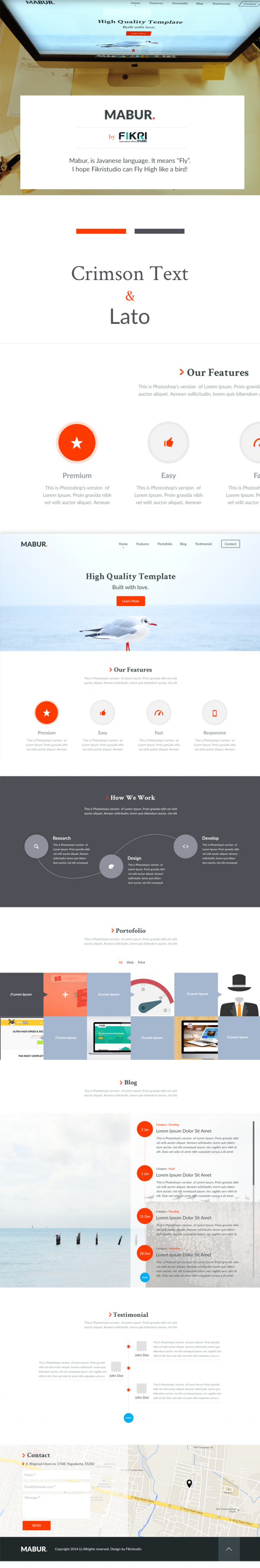 BEHANCE MABUR e1401745768767 - Stunning Free PSD Website Templates