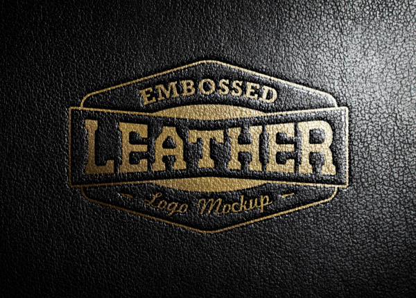 Embossed Leather Logo MockUp 600 - 40+ Free PSD Logo Mockups