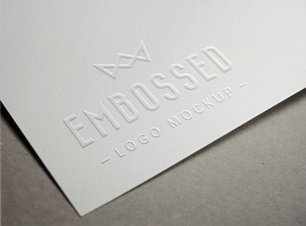 Embossed Paper Logo MockUp 600 - 40+ Free PSD Logo Mockups