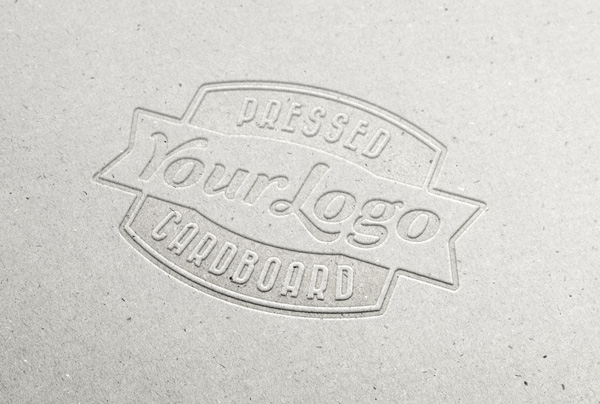 Pressed Cardboard full 600 - 40+ Free PSD Logo Mockups