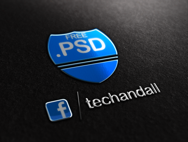 TechAndALL Metallic Effect preview 2 e1401900701340 - 40+ Free PSD Logo Mockups