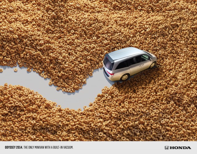 The Only MiniVan with A Built In Vacuum 1 o e1402145214326 - Creative Car Advertising Ideas