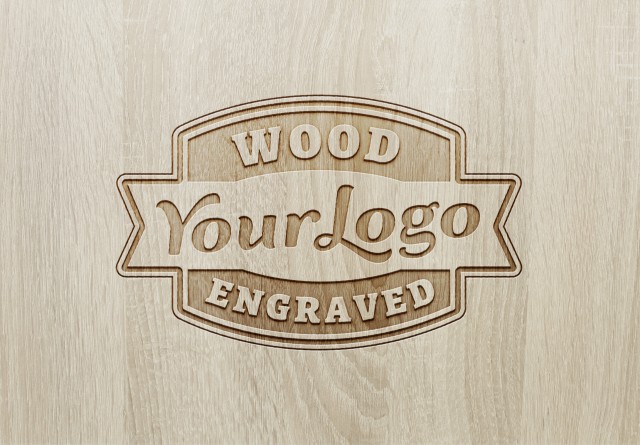 Wood Engraved Logo MockUp 2 full e1401902136923 - 40+ Free PSD Logo Mockups