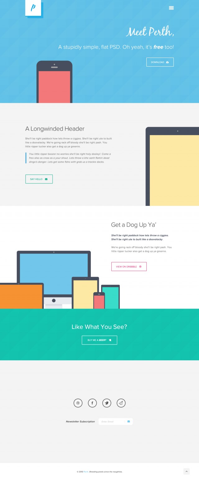 perth real pixels e1401812449329 - Stunning Free PSD Website Templates