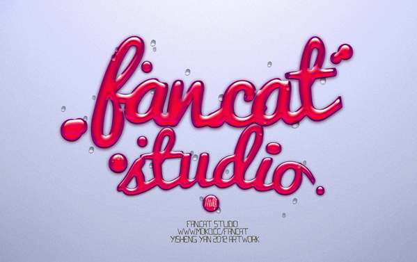FAN CAT Crystal Candy Typography