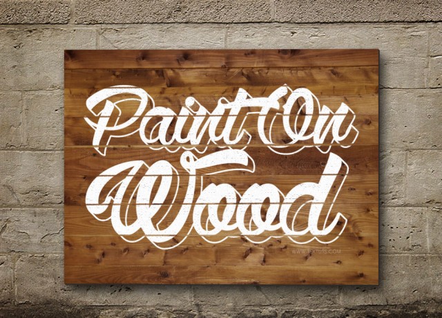 Beautiful Painted on Wood Text Effect tutorials in Photoshop